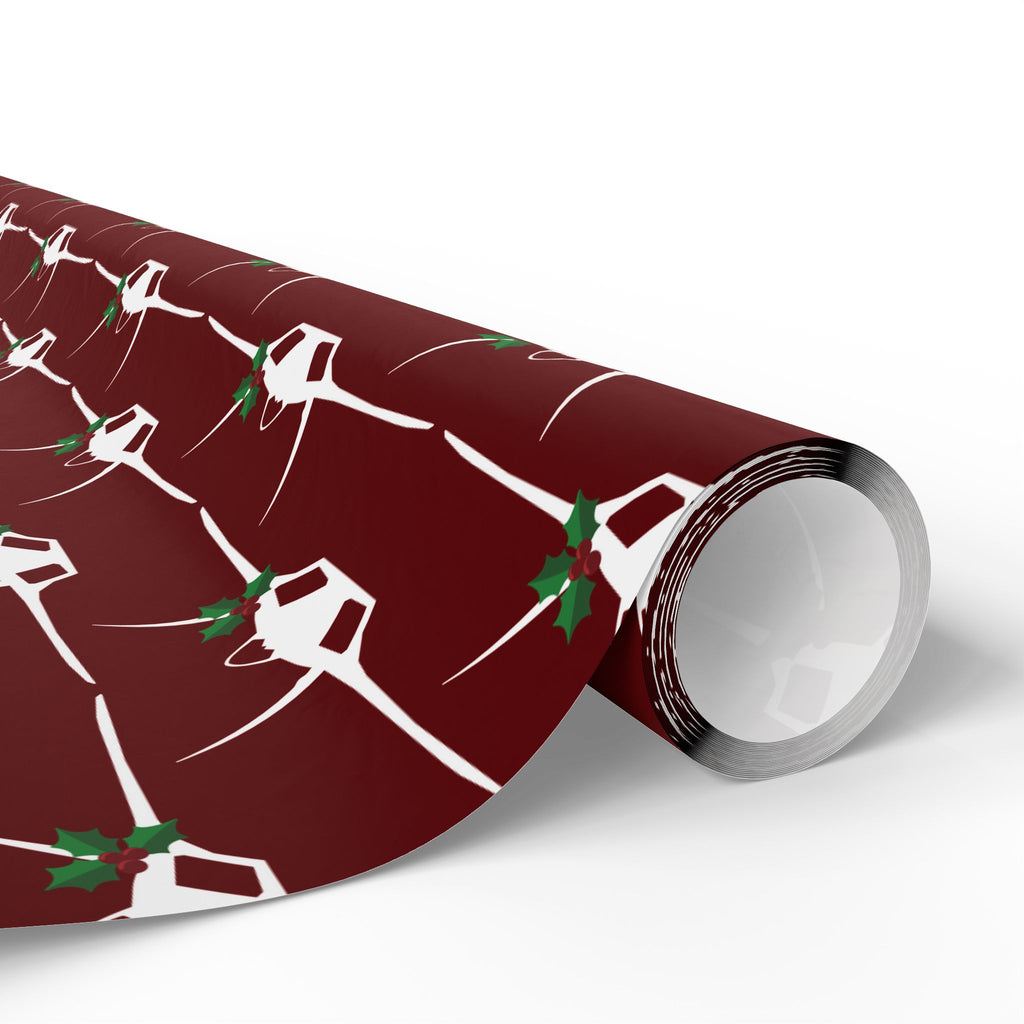 F-22 Holly Silhouette Wrapping Paper