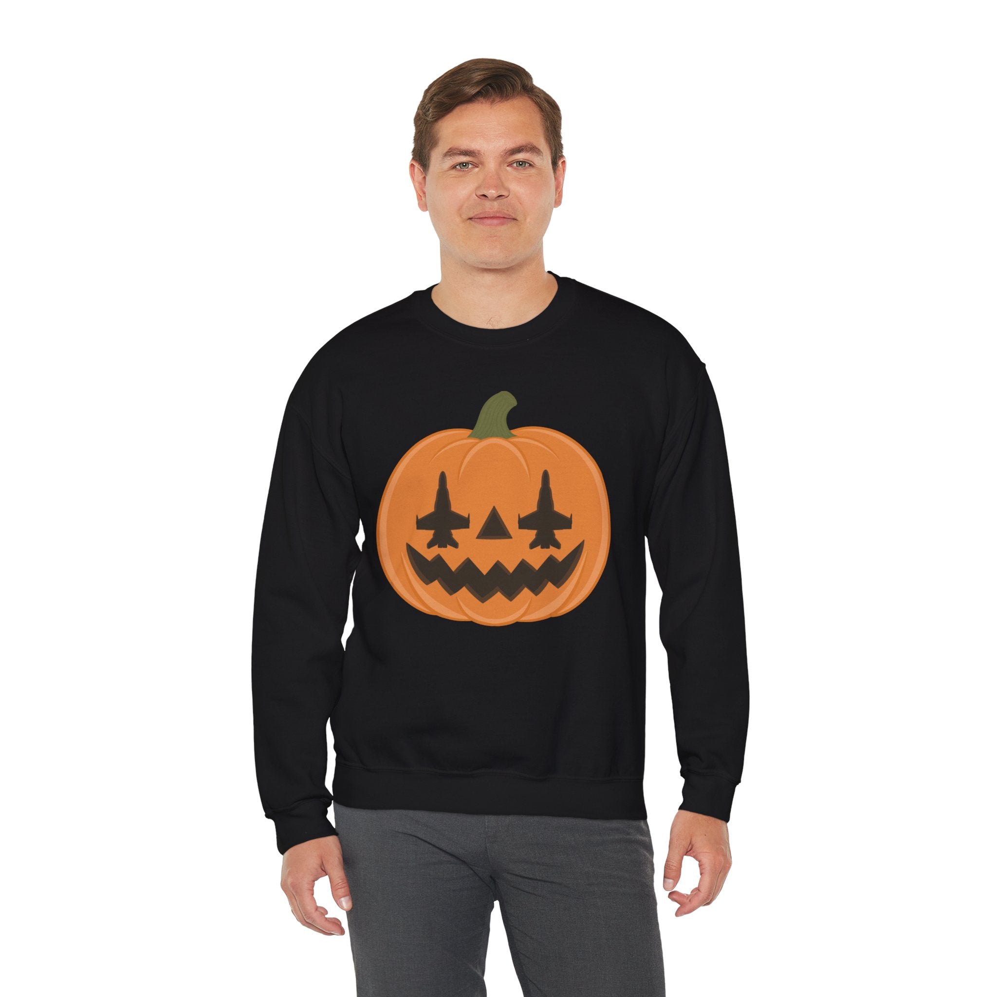 F-18 Jack-o-lantern Sweatshirt (Unisex)